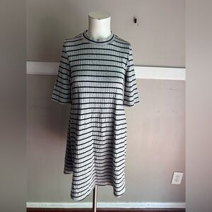zara asymmetric crochet dress ALINE RIBBED MAXI JUMPER DRESS – Fallon's main image 1